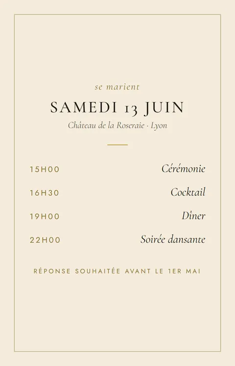 Programme Noir Couture, verso, format carte (aperçu de démonstration)