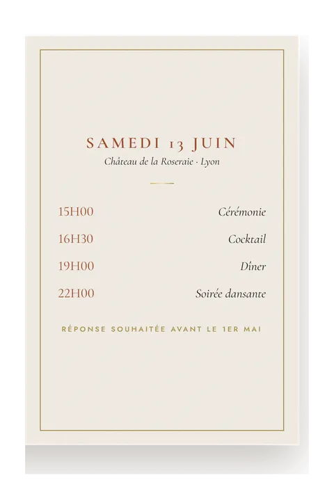 Programme Provence, verso, format carte (aperçu de démonstration)